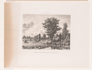 Landschap met koeien en rustende herder