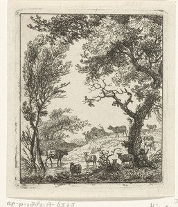 Landschap met kudde vee