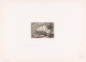 Landschap met meanderende beek