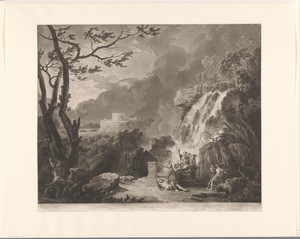 Landschap met Meleager en Atalanta jagend op het zwijn van Calydon