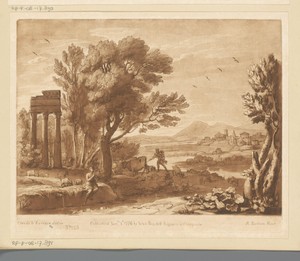 Landschap met Mercurius die het vee van Apollo steelt