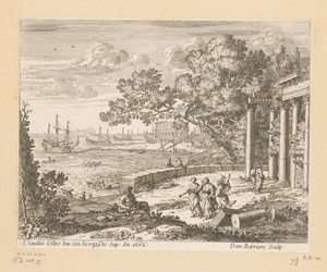 Landschap met Mercurius die twee vrouwen begeleidt