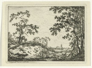 Landschap met moeder, kind en vee