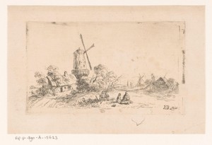 Landschap met molen