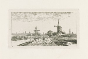 Landschap met molens