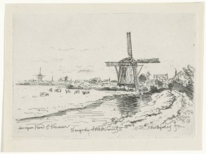 Landschap met molens