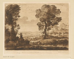 Landschap met Mozes en de brandende braamstruik