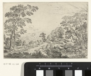 Landschap met muilezeldrijver