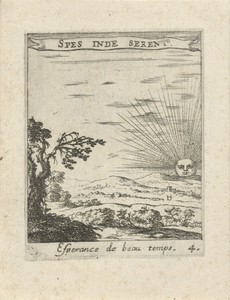 Landschap met opkomende zon