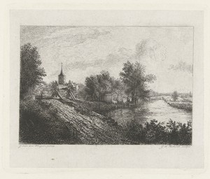 Landschap met overtoom