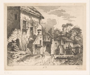 Landschap met plattelandshuis