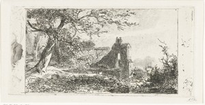 Landschap met poortgebouw