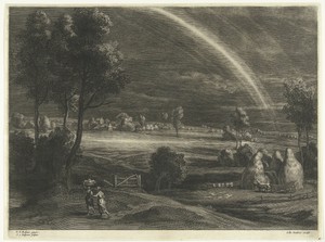 Landschap met regenboog
