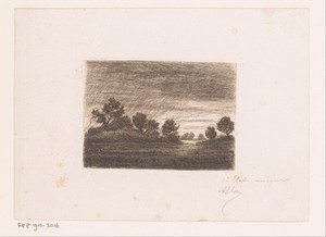 Landschap met regenbui