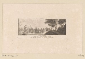 Landschap met reizigers