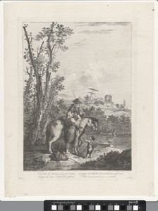 Landschap met reizigers