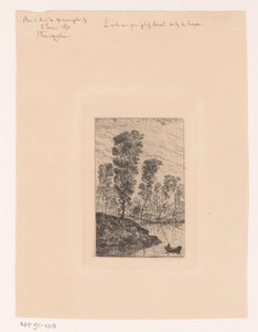 Landschap met roeiboot op het water