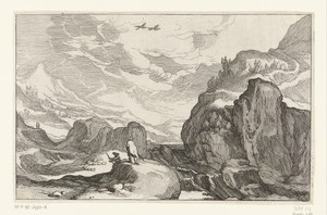 Landschap met rotsen en rivier