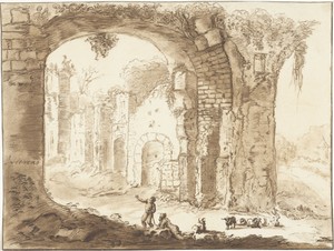 Landschap met ruïne