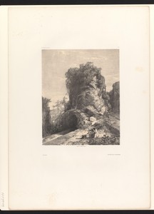 Landschap met ruïne en rustende figuur