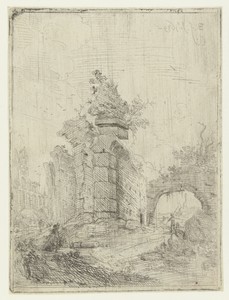 Landschap met ruïnes