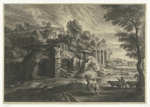 Landschap met ruïnes