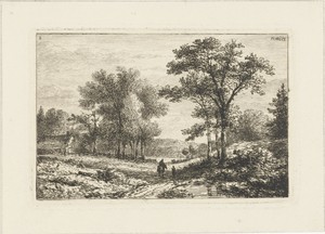 Landschap met ruiter