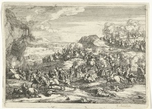 Landschap met ruitergevecht