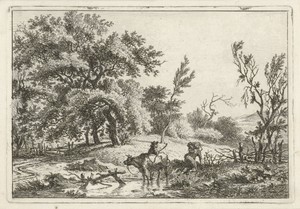 Landschap met stier en veehoeder