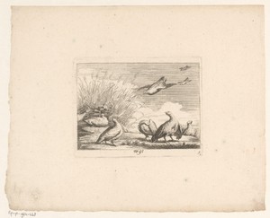 Landschap met tien patrijzen