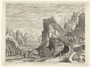 Landschap met Tobias en aartsengel Rafaël op weg