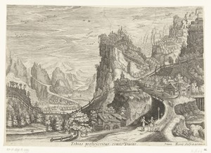 Landschap met Tobias en engel Rafaël op weg