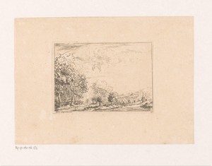 Landschap met torenspits