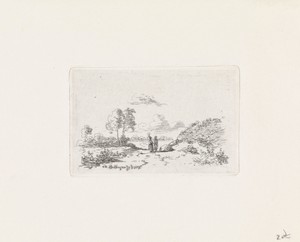 Landschap met twee figuren