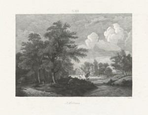 Landschap met twee huizen