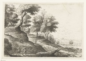 Landschap met twee jagers