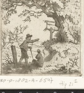 Landschap met twee personen