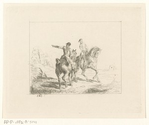 Landschap met twee ruiters