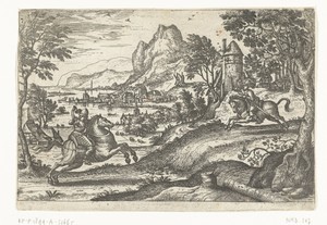 Landschap met twee ruiters.