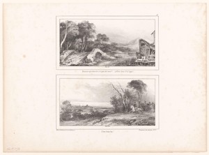 Landschap met twee vissende soldaten