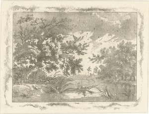 Landschap met twee vissers