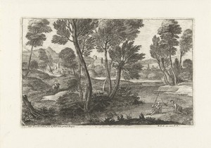 Landschap met twee vissers