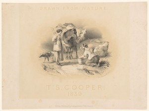 Landschap met twee vrouwen en vee