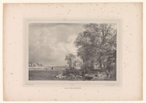 Landschap met vee op een weide