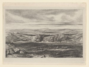 Landschap met veldslag