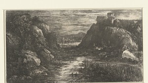 Landschap met vergezicht op stad