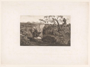 Landschap met vissende man en jongen