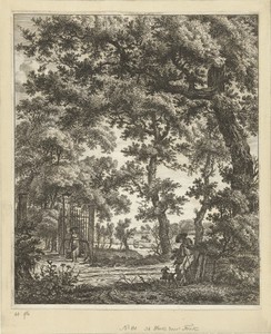 Landschap met vrouw met juk