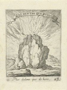 Landschap met vulkaan