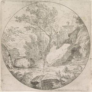 Landschap met wassende vrouwen